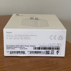 Original Apple 20W USB-C Power Adapter New In Box